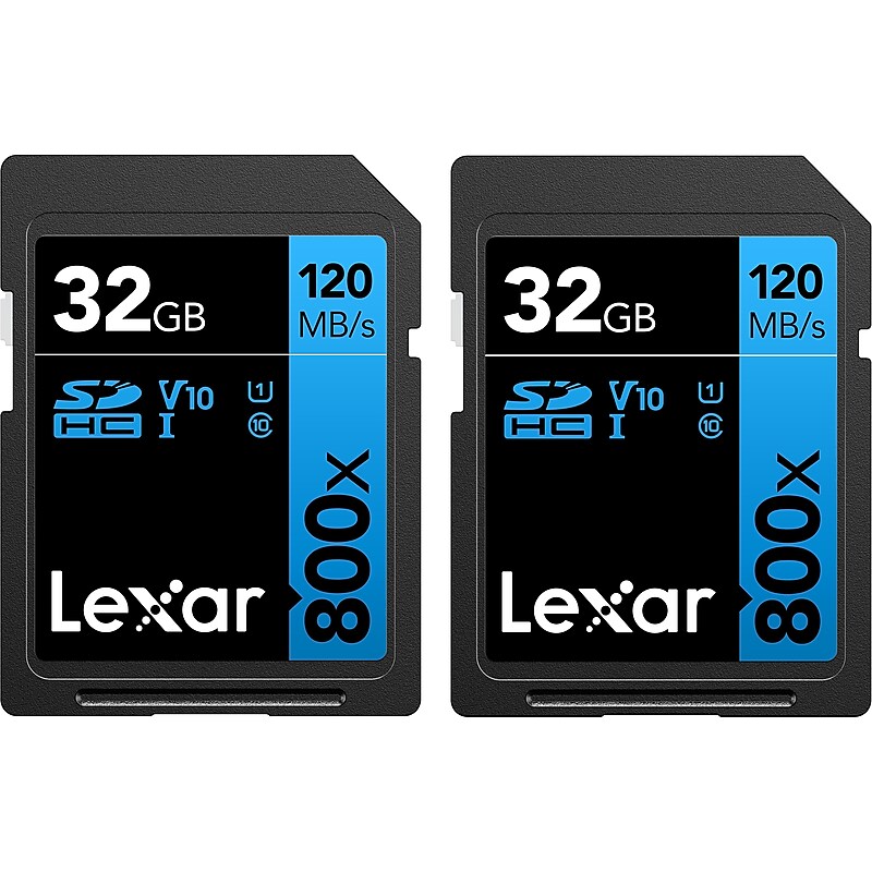 Lexar BLUE Series High-Performance 32GB SDHC Memory Card, Class 10, UHS-I, V10 (LSD80-32G-B2NNU) image 1