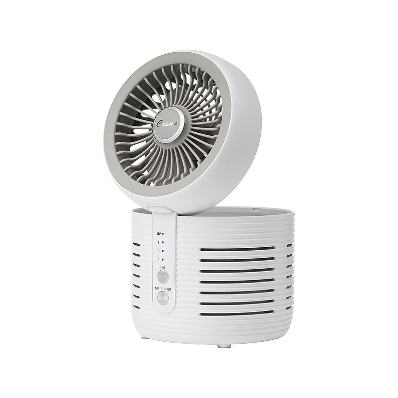 Crane True HEPA Tabletop Air Purifier, 3-Speed, White (EE-5073) image 1