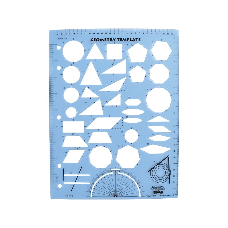 Learning Advantage Geometry Template, Blue (7826) image 1