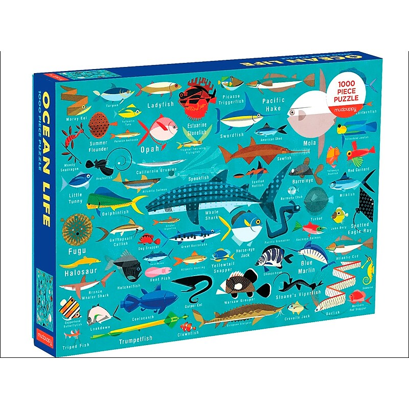Mudpuppy Ocean Life 1000-Piece Family Puzzle (9780735349070) image 1