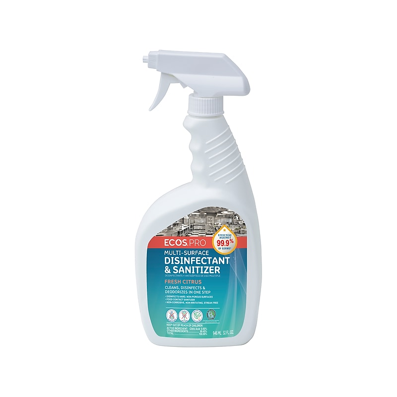 ECOS PRO Multi-Purpose Disinfectant & Sanitizer, Fresh Citrus Scent, 32 Fl. Oz. (PL9635/06) image 1