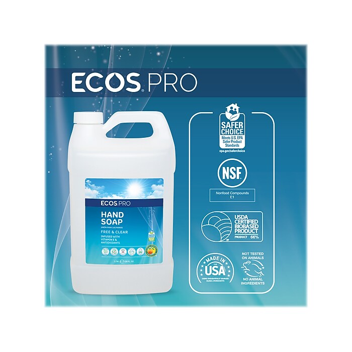 ECOS PRO Liquid Hand Soap, Free & Clear Scent, 1 Gal. (PL9663/04