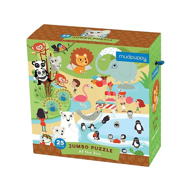 Mudpuppy At the Zoo 25-Piece Jumbo Puzzle (9780735334175) image 1