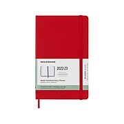 2022-2023 Moleskine 5.12" x 8.27" Academic & Calendar Weekly Diary/Planner, Scarlet Red (851212)