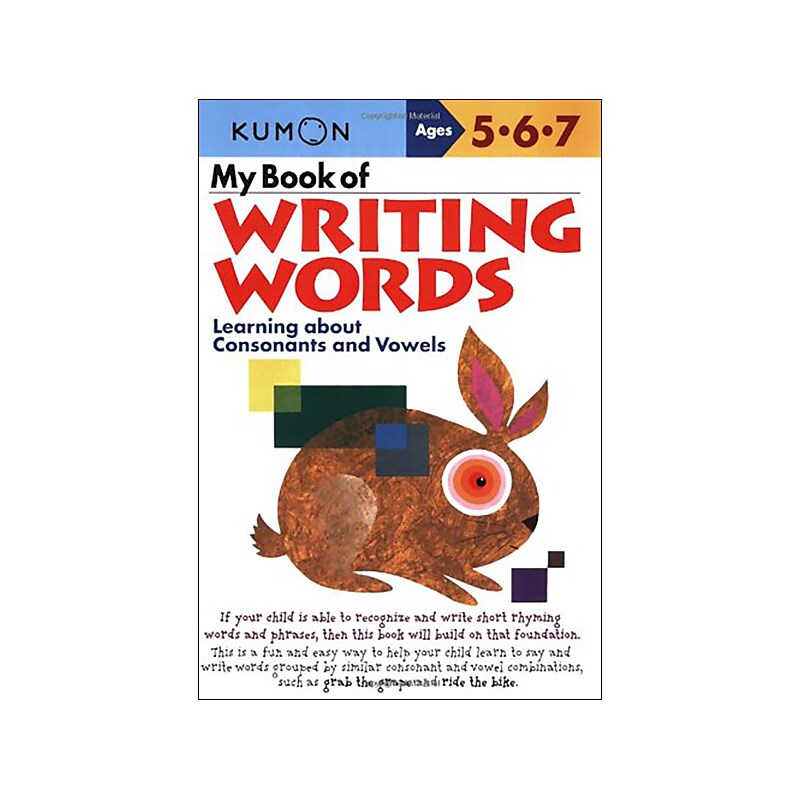 My Book of Writing Words: Learning about Consonants and Vowels, Printed Book (1933241047) image 1