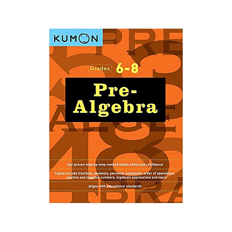 Pre-Algebra Grades 6-8, Printed Book (9781941082577) image 1