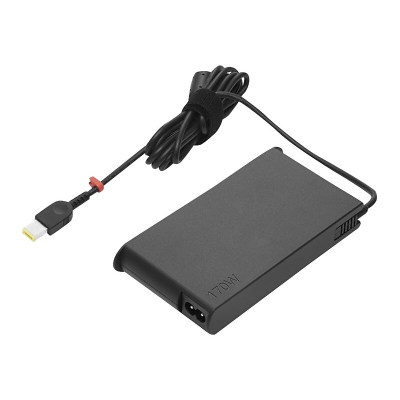 Lenovo 70W Slim AC Slim-tip, 170W Power Adapter for ThinkPad P1 Gen 3 Laptop, Black (4X20S56697) image 1