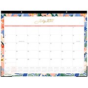 2022-2023 Blue Sky Margaret Jeane Large Blue Floral 17" x 22" Academic Monthly Desk Pad Calendar (138150)