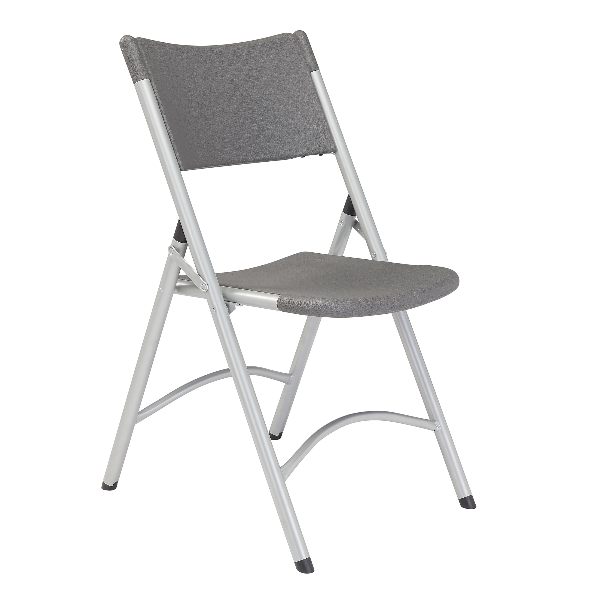 National Public Seating 600 Heavy Duty Plastic Folding Chair, Charcoal Slate, 4/Pack (6204) Sansujyuku sansujyuku.com