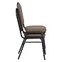 National Public Seating 9300 Series Deluxe Fabric Upholstered Stack Chair, Natural Taupe/Black Sandtex, 2/Pack (9378-BT/2)~#|#~sp160038418_sc7