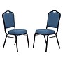 NPS 9300 Series Deluxe Fabric Upholstered Stack Chair, Natural Blue/Black Sandtex, 2/Pack (9374-BT/2)~#|#~sp160038547_sc7