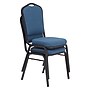 NPS 9300 Series Deluxe Fabric Upholstered Stack Chair, Natural Blue/Black Sandtex, 2/Pack (9374-BT/2)~#|#~sp160038548_sc7