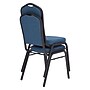 NPS 9300 Series Deluxe Fabric Upholstered Stack Chair, Natural Blue/Black Sandtex, 2/Pack (9374-BT/2)~#|#~sp160038549_sc7