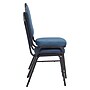 NPS 9300 Series Deluxe Fabric Upholstered Stack Chair, Natural Blue/Black Sandtex, 2/Pack (9374-BT/2)~#|#~sp160038552_sc7