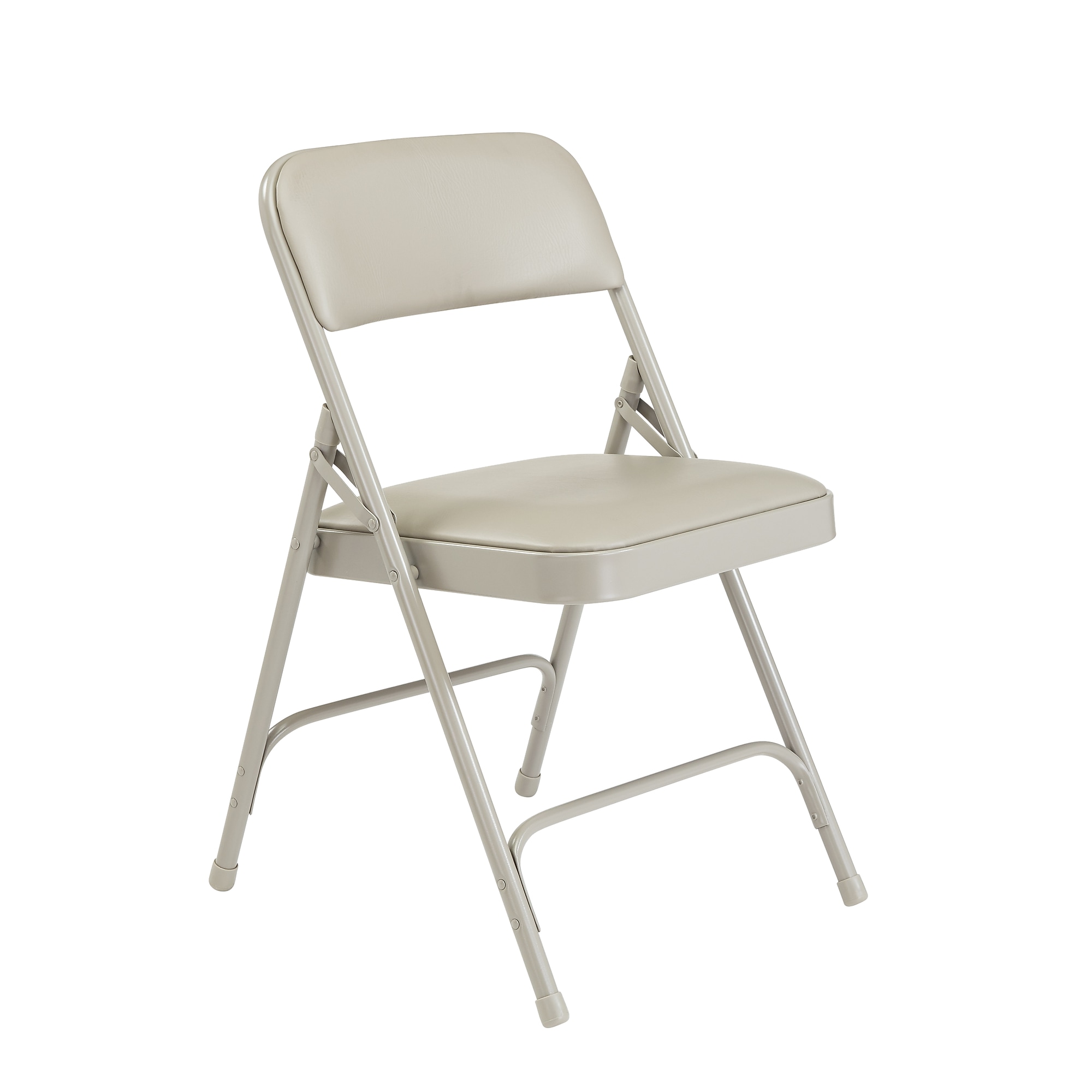 NPS 1200 Series Premium Vinyl Padded Folding Chair, Warm Grey/Grey, 4/Pack (1202/4) Sansujyuku sansujyuku.com