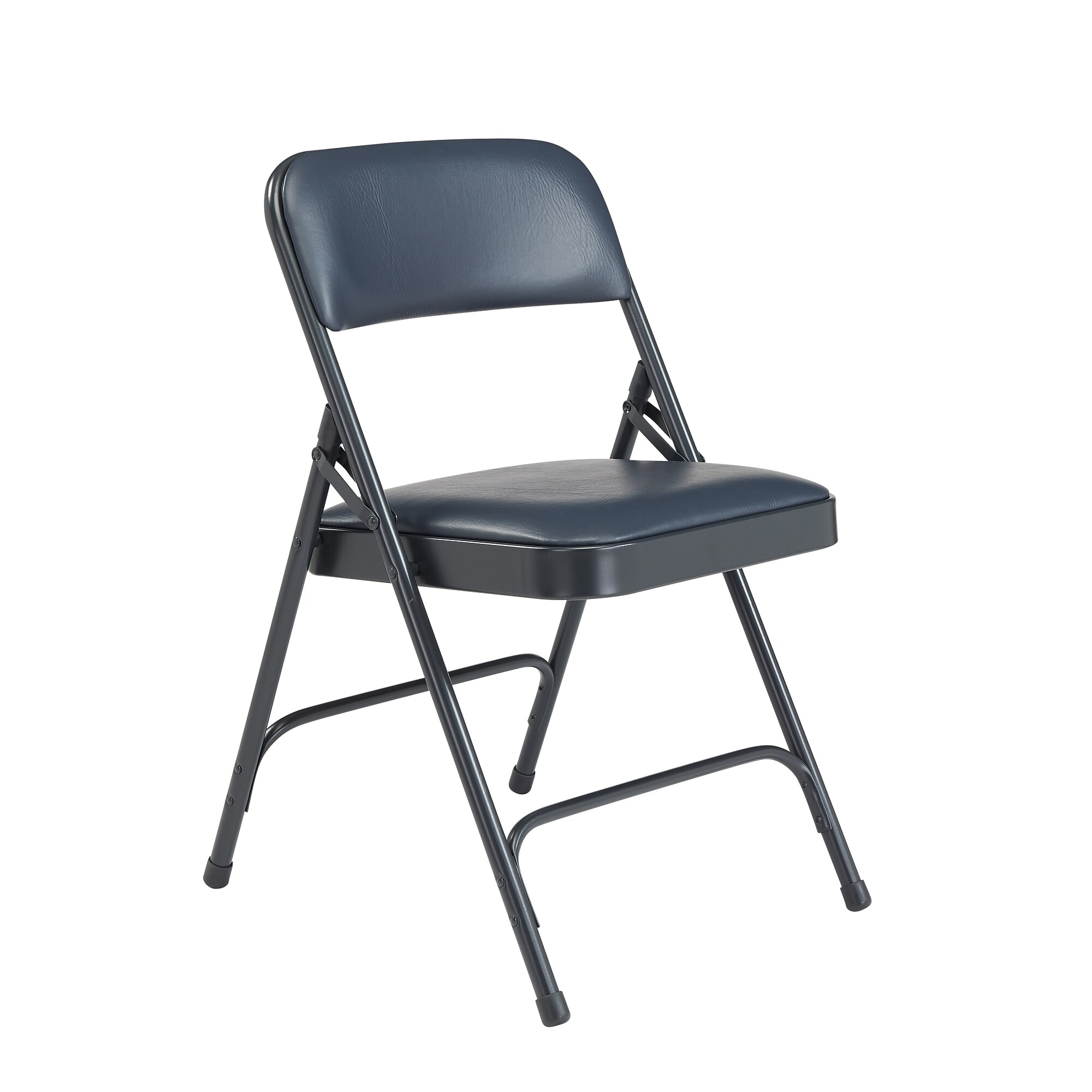 NPS 1200 Series Premium Vinyl Padded Folding Chair, Dark Midnight Blue/Char-Blue, 4/Pack (1204/4) Sansujyuku sansujyuku.com