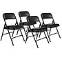 NPS 1200 Series Vinyl Padded Folding Chair, Caviar Black/Black, 4/Pack (1210/4)~#|#~sp160038604_sc7