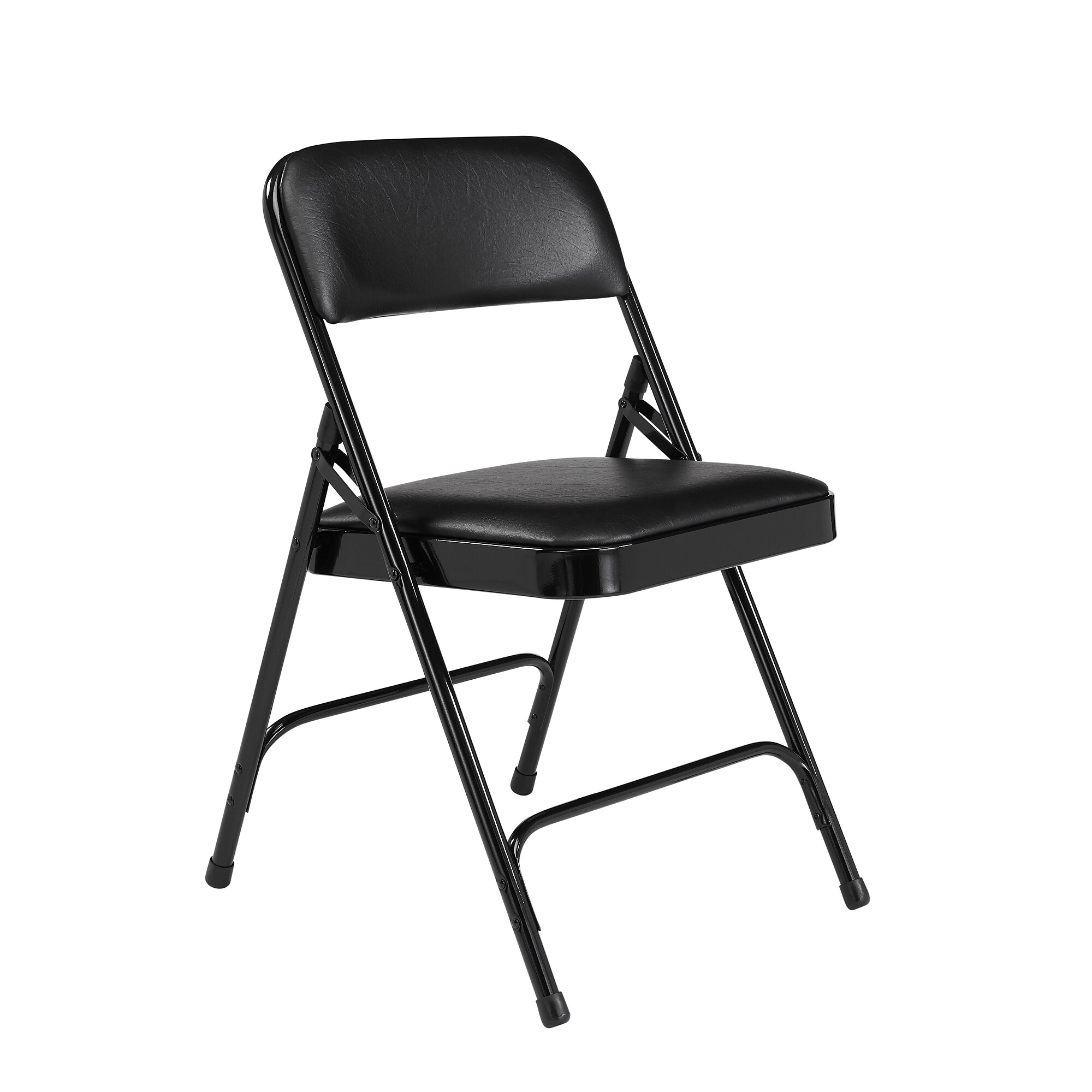 NPS 1200 Series Vinyl Padded Folding Chair, Caviar Black/Black, 4/Pack (1210/4) Sansujyuku sansujyuku.com
