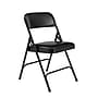 NPS 1200 Series Vinyl Padded Folding Chair, Caviar Black/Black, 4/Pack (1210/4)~#|#~sp160038605_sc7