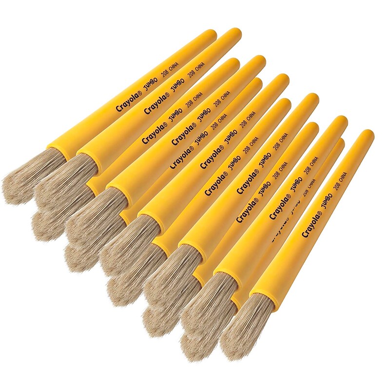 Crayola Jumbo Paint Brush, Pack of 12 (BIN208-12) image 1