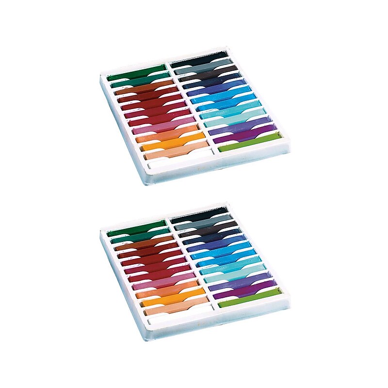 Creativity Street Square Artist Pastels, 24 Assorted Colors, 24 Pieces Per Pack, 2 Packs (CK-9724-2) image 1