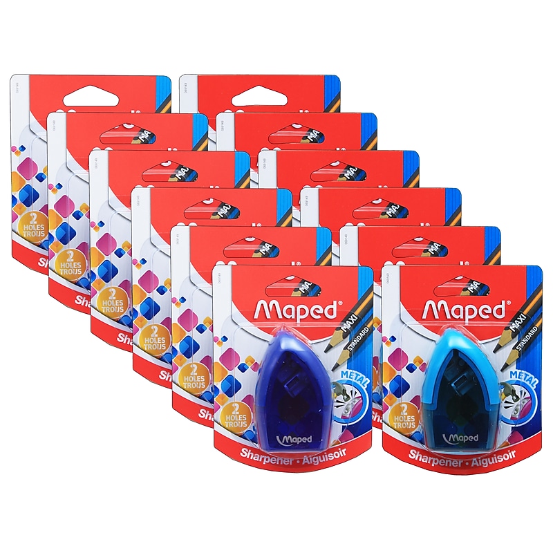 Maped Tonic 2-Hole Sharpener, Assorted Colors, Pack of 12 (MAP069149-12) image 1
