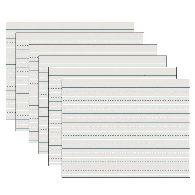 Pacon Newsprint Handwriting Paper, Alternate Dotted, Grade 2, Ruled Long, 500 Sheets/Pack, 5/Packs (PAC2622-5) image 1