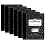 Pacon Composition Notebooks, 9.75" x 7.5", Quad Ruled, 100 Sheets, Black, 6/Bundle (PACMMK37103-6)~#|#~sp160102260_sc7