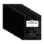 Pacon Composition Notebooks, 9.75" x 7.5", Wide Ruled, 60 Sheets, Black, 12/Bundle (PACMMK37118-12)~#|#~sp160102265_sc7