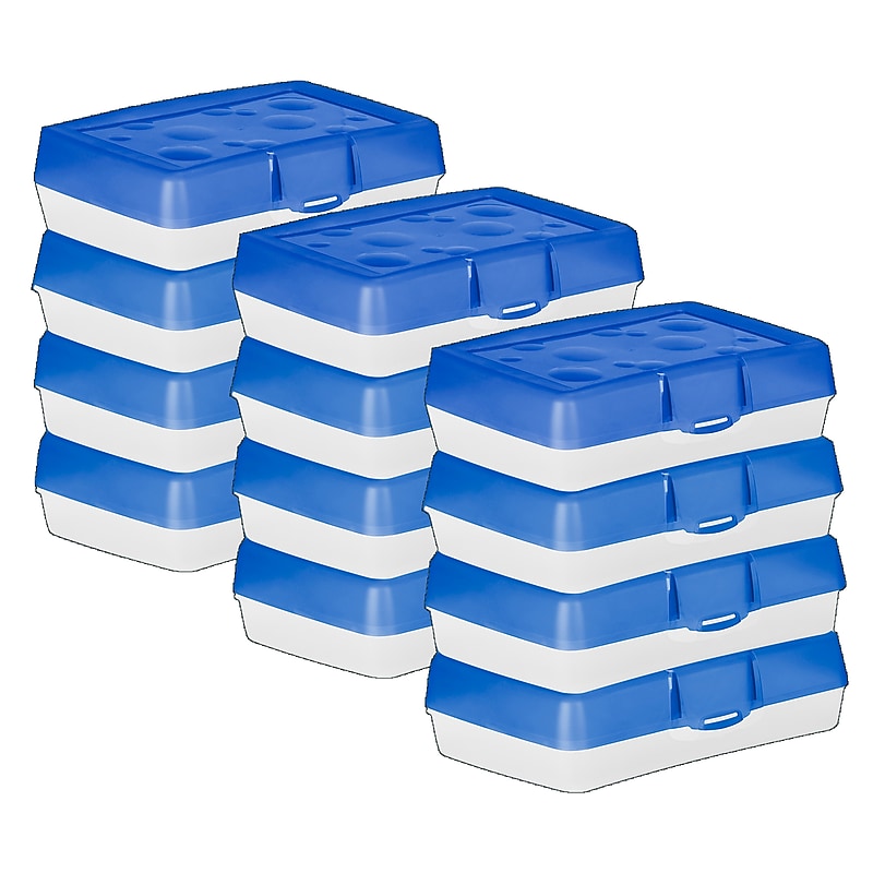 STOREX Polypropylene Pencil Case, Blue, Pack of 12 (STX61613U12C-12) image 1