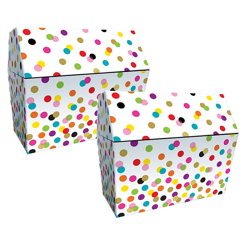 Teacher Created Resources® Confetti Chest, 9.5" x 8", Multicolored, Pack of 2 (TCR8589-2) image 1