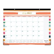 2022-2023 Blue Sky Brit + Co Rainbow Stripes 17" x 22" Academic Monthly Desk Pad Calendar (136450)