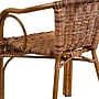 Flash Furniture Cadiz Series Bamboo Patio Chair, Burning Brown Rattan/Dark Red Bamboo-Aluminum Frame, 3 Pack (3SDAAD632009D1)~#|#~sp160198811_sc7