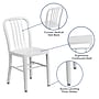 Flash Furniture Colorful Restaurant Chair, White, 2 Pack (2CH6120018WH)~#|#~sp160198889_sc7