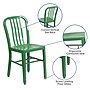 Flash Furniture Colorful Restaurant Chair, Green, 2 Pack (2CH6120018GN)~#|#~sp160198924_sc7