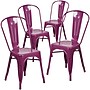 Flash Furniture Colorful Restaurant Chair, Purple, 4 Pack (4ET3534PUR)~#|#~sp160199004_sc7