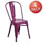 Flash Furniture Colorful Restaurant Chair, Purple, 4 Pack (4ET3534PUR)~#|#~sp160199096_sc7