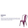 Flash Furniture Colorful Restaurant Chair, Purple, 4 Pack (4ET3534PUR)~#|#~sp160199098_sc7