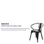 Flash Furniture Colorful Restaurant Chair with Arms, Black, 4 Pack (4CH31270BK)~#|#~sp160199111_sc7