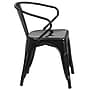 Flash Furniture Colorful Restaurant Chair with Arms, Black, 4 Pack (4CH31270BK)~#|#~sp160199114_sc7