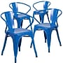 Flash Furniture Colorful Restaurant Chair with Arms, Blue, 4 Pack (4CH31270BL)~#|#~sp160199116_sc7