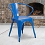 Flash Furniture Colorful Restaurant Chair with Arms, Blue, 4 Pack (4CH31270BL)~#|#~sp160199123_sc7