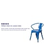 Flash Furniture Colorful Restaurant Chair with Arms, Blue, 4 Pack (4CH31270BL)~#|#~sp160199126_sc7