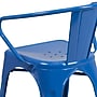 Flash Furniture Colorful Restaurant Chair with Arms, Blue, 4 Pack (4CH31270BL)~#|#~sp160199132_sc7