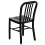 Flash Furniture Colorful Restaurant Chair, Black, 2 Pack (2CH6120018BK)~#|#~sp160199145_sc7