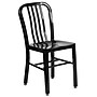 Flash Furniture Colorful Restaurant Chair, Black, 2 Pack (2CH6120018BK)~#|#~sp160199147_sc7