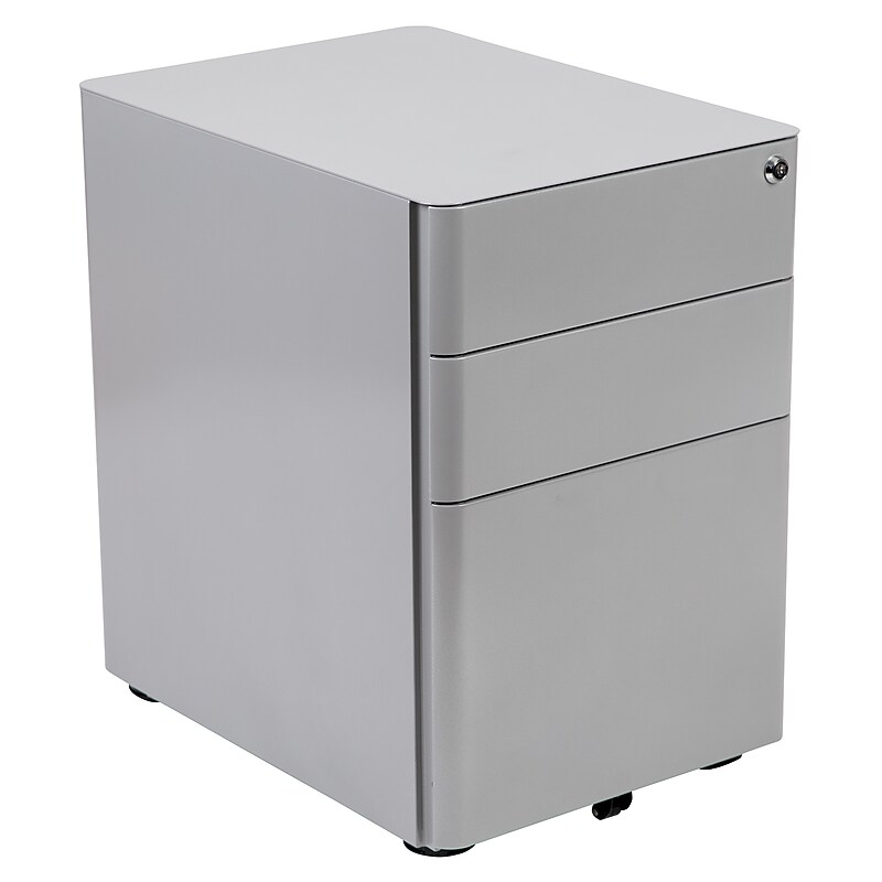 Flash Furniture 3-Drawer Cabinet, Legal & Letter Files, Gray, 21" (HZCHPL01GRY) image 1