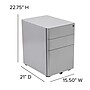 Flash Furniture 3-Drawer Cabinet, Legal & Letter Files, Gray, 21" (HZCHPL01GRY)~#|#~sp160199310_sc7