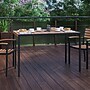 Flash Furniture Lark Rectangular Outdoor Dining Table with Umbrella Holder Hole, Teak (XUDGUH3048)~#|#~sp160199317_sc7