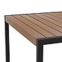 Flash Furniture Lark Rectangular Outdoor Dining Table with Umbrella Holder Hole, Teak (XUDGUH3048)~#|#~sp160199322_sc7